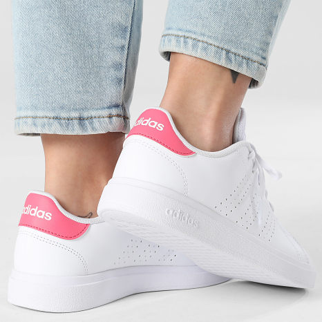 Adidas Sportswear - Baskets Femme Advantage Base 2.0 J KJ4247 Footwear White Real Pink