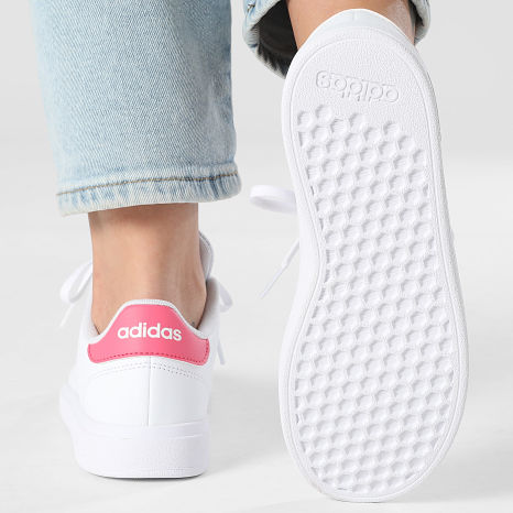 Adidas Sportswear - Baskets Femme Advantage Base 2.0 J KJ4247 Footwear White Real Pink