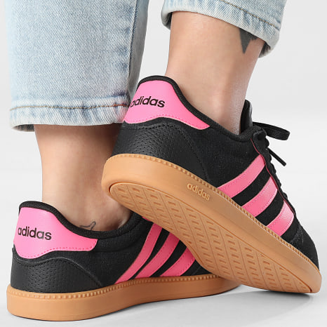 Adidas Performance - Zapatillas Mujer Breaknet Sleek J KJ4437 Negro Core Rosa Límpido