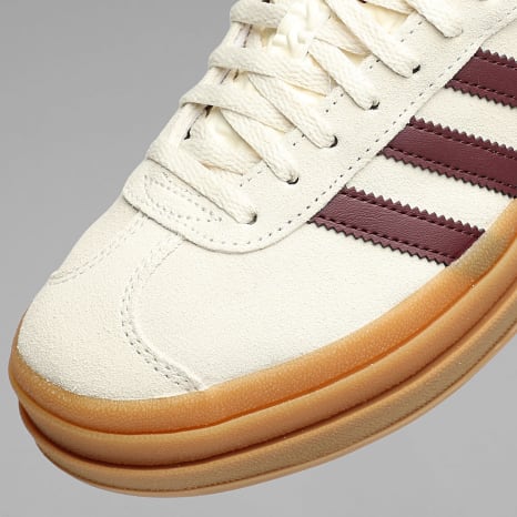 Adidas Originals - Baskets Femme Gazelle Bold J KI4559 Cream White Maroon Gold Metallic