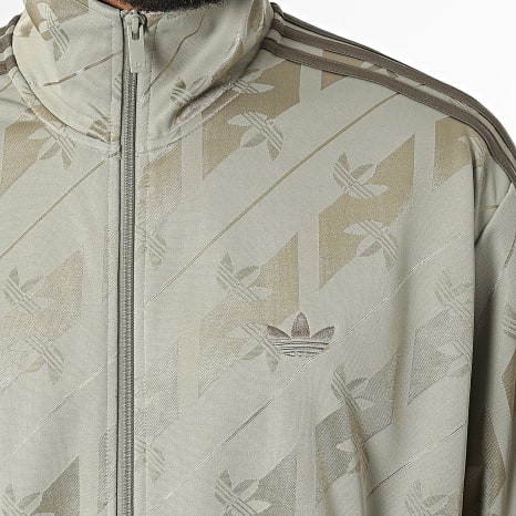 Adidas Originals - Veste De Sport A Bandes Monogram Firebird IA4537 Vert Kaki Clair