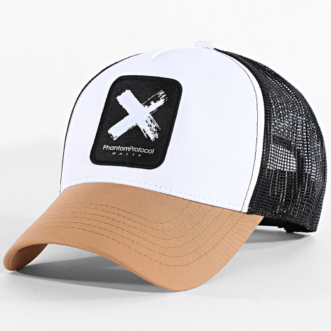 Watts - Casquette Trucker Tribe Blanc Noir Camel