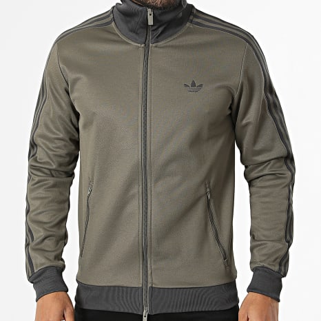 Adidas Originals - Veste Zippée A Bandes Beckenbauer KT5043 Vert Kaki