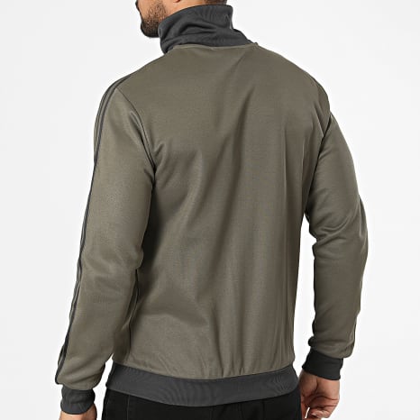 Adidas Originals - Veste Zippée A Bandes Beckenbauer KT5043 Vert Kaki
