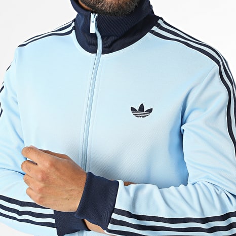 Adidas Originals - Veste Zippée Beckenbauer KZ1210 Bleu Clair