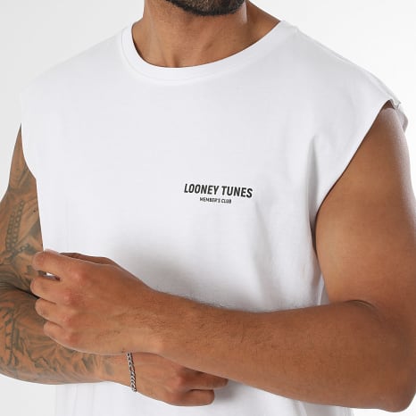 Séries TV et Films - Tee Shirt Sans Manches Taz Rpst Blanc Bleu Clair