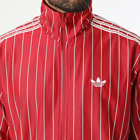 Adidas Originals - Veste Zippée Firebird Pinestripes KR7227 Rouge