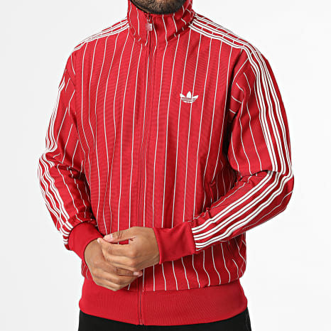 Adidas Originals - Veste Zippée Firebird Pinestripes KR7227 Rouge