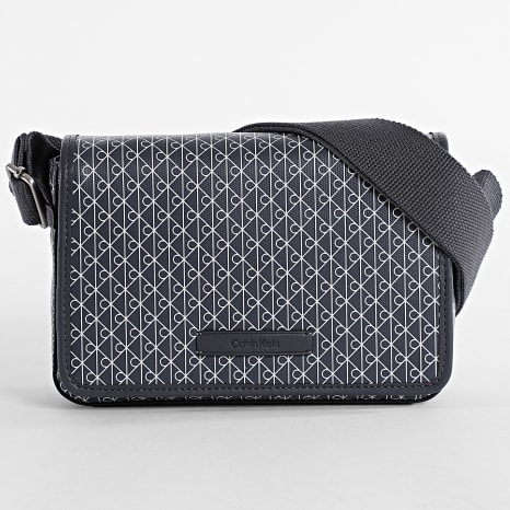 Calvin Klein - Sacoche Emblem AOP D3396 Gris Anthracite Blanc