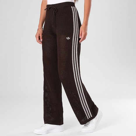 Adidas Originals - Pantalon Jogging Ajouré A Bandes Femme Crochet TP KE0201 Marron
