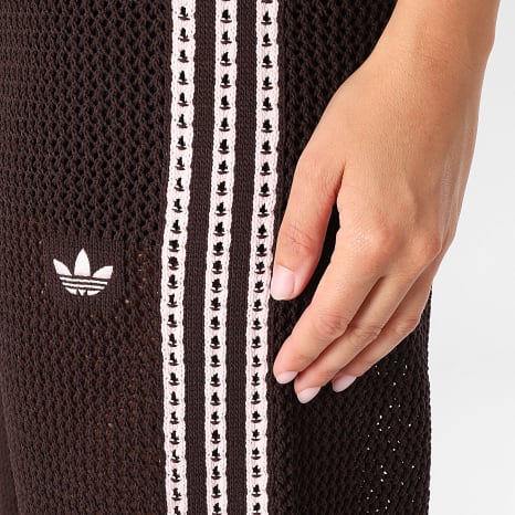 Adidas Originals - Pantalon Jogging Ajouré A Bandes Femme Crochet TP KE0201 Marron