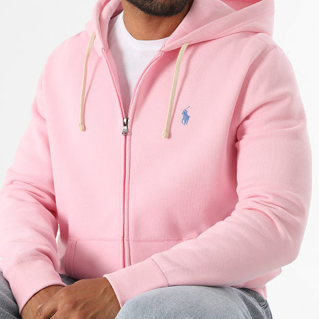 Polo Ralph Lauren - Sweat Capuche Zippé Original Player Rose