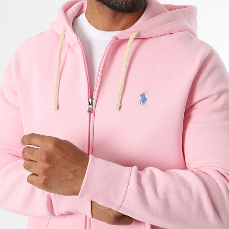 Polo Ralph Lauren - Sweat Capuche Zippé Original Player Rose