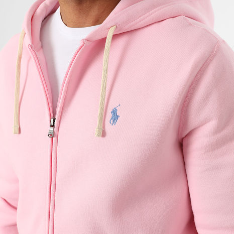Polo Ralph Lauren - Sweat Capuche Zippé Original Player Rose