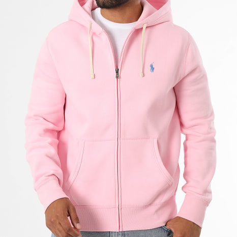 Polo Ralph Lauren - Sweat Capuche Zippé Original Player Rose