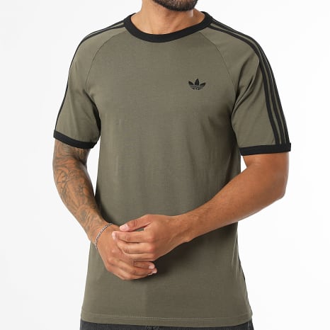 Adidas Originals - Tee Shirt A Bandes 3 Stripes KT5055 Vert Kaki Noir