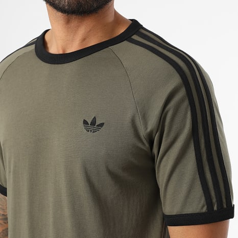 Adidas Originals - Tee Shirt A Bandes 3 Stripes KT5055 Vert Kaki Noir