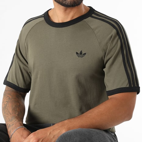 Adidas Originals - Tee Shirt A Bandes 3 Stripes KT5055 Vert Kaki Noir