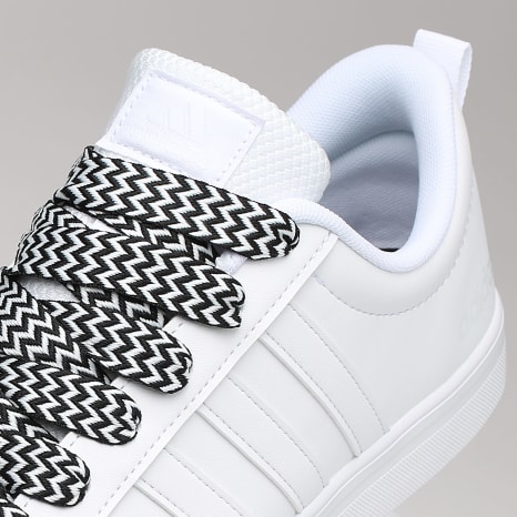 Adidas Sportswear - Baskets VS Pace 2.0 HP6012 White x Superlaced Gros Lacet Blanc Noir