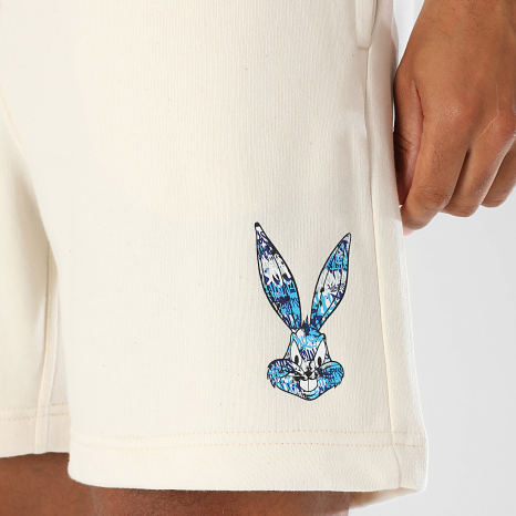 Séries TV et Films - Short Jogging Graffiti Bugs Bunny Beige Bleu