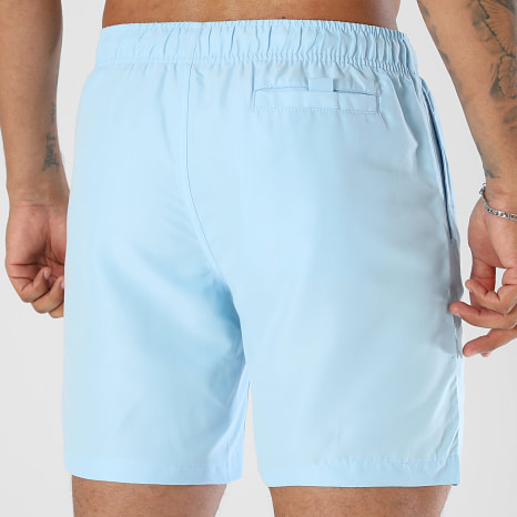Teddy Yacht Club - Short De Bain Monogram Bleu Clair Blanc