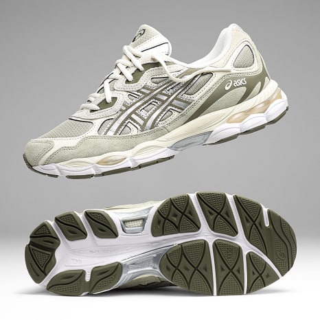 Asics - Baskets Gel Nyc 1203A739 Khaki Pure Silver