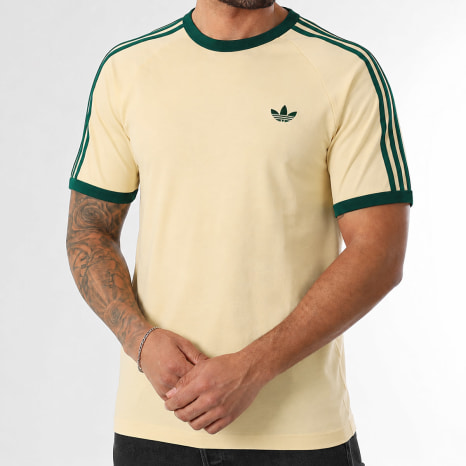 Adidas Originals - Tee Shirt A Bandes 3 Stripes KT5058 Jaune Clair Vert