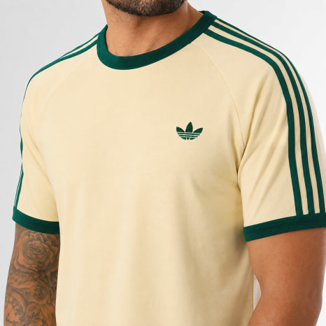 Adidas Originals - Tee Shirt A Bandes 3 Stripes KT5058 Jaune Clair Vert