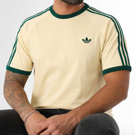 Adidas Originals - Tee Shirt A Bandes 3 Stripes KT5058 Jaune Clair Vert