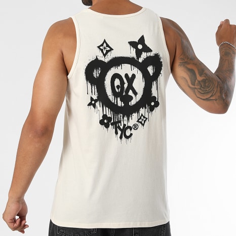 Teddy Yacht Club - Débardeur Monogram Beige Noir