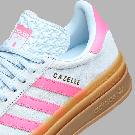 Adidas Originals - Baskets Femme Gazelle Bold J KI9837 Clear Sky Lucid Pink Gold Metallic