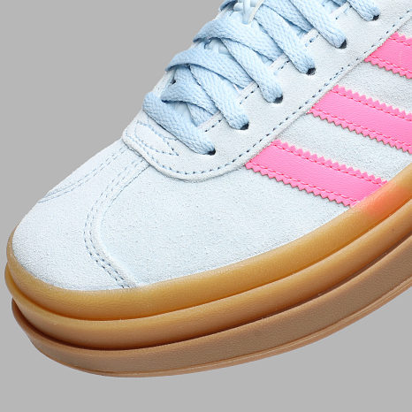 Adidas Originals - Baskets Femme Gazelle Bold J KI9837 Clear Sky Lucid Pink Gold Metallic