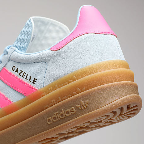 Adidas Originals - Baskets Femme Gazelle Bold J KI9837 Clear Sky Lucid Pink Gold Metallic
