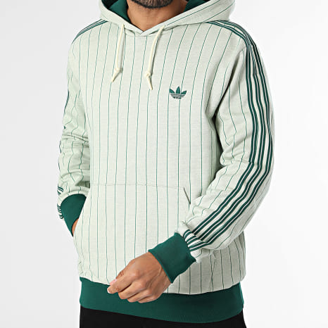 Adidas Originals - Sweat A Capuche Pinstripes KT4325 Vert Clair