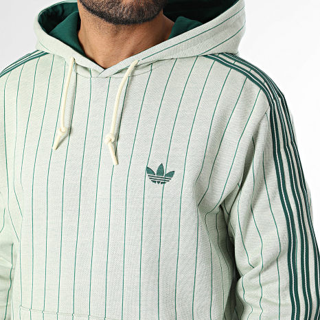 Adidas Originals - Sweat A Capuche Pinstripes KT4325 Vert Clair