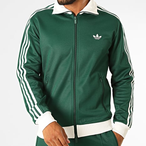 Adidas Originals - Ensemble De Survetement A Bandes Classic TP KE1666 KE1668 Vert Blanc