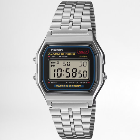 Casio - Montre A159WE-1EF Argenté Noir
