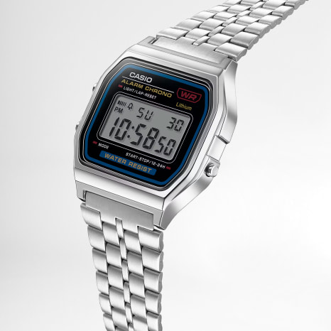 Casio - Montre A159WE-1EF Argenté Noir