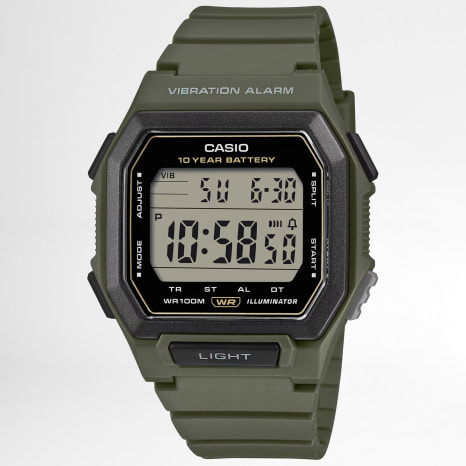 Casio - Montre W-738H-3AVEF Vert Kaki