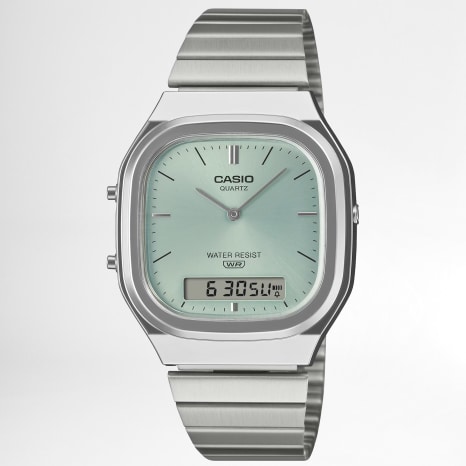 Casio - Montre AQ-240E-2AEF Argenté Vert Clair