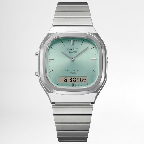Casio - Montre AQ-240E-2AEF Argenté Vert Clair