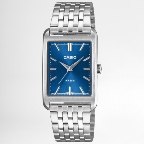 Casio - Montre MTP-B215D-2AVER Argenté Bleu Marine