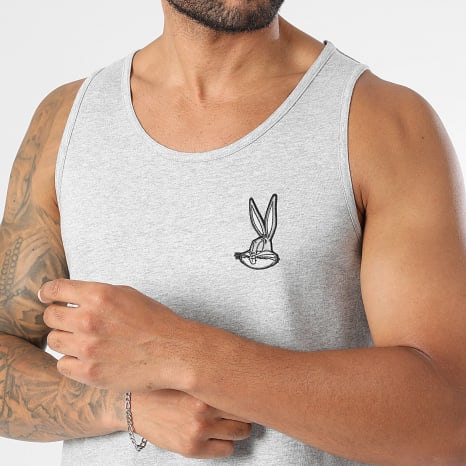 Séries TV et Films - Débardeur Patch Coeur Bugs Bunny Gris Chiné