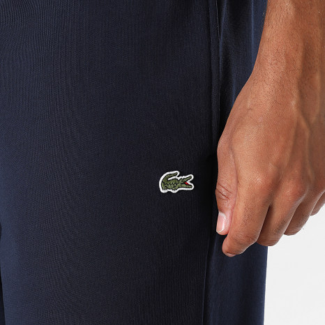 Lacoste - Pantalon Jogging Logo Brodé Crocodile Bleu Marine