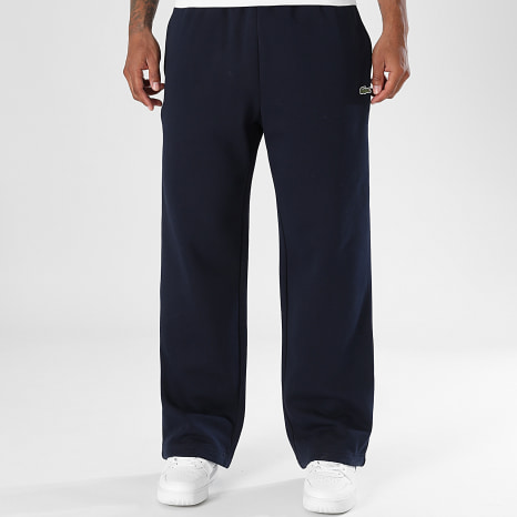 Lacoste - Pantalon Jogging Logo Brodé Crocodile Bleu Marine