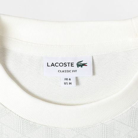 Lacoste - Tee Shirt Classic Fit The Blend Logo Brodé Crocodile Beige