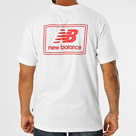 New Balance - Tee Shirt Woven Label MT53928 Blanc