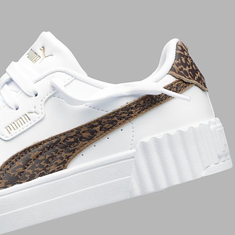 Puma - Baskets Femme Carina 3.0 Feline 408254 Puma White Soft Taupe