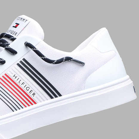 Tommy Hilfiger - Baskets Lightweight Stripes Knit 2836 Blanc x SUPERLACED