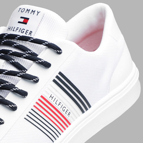 Tommy Hilfiger - Baskets Lightweight Stripes Knit 2836 Blanc x SUPERLACED